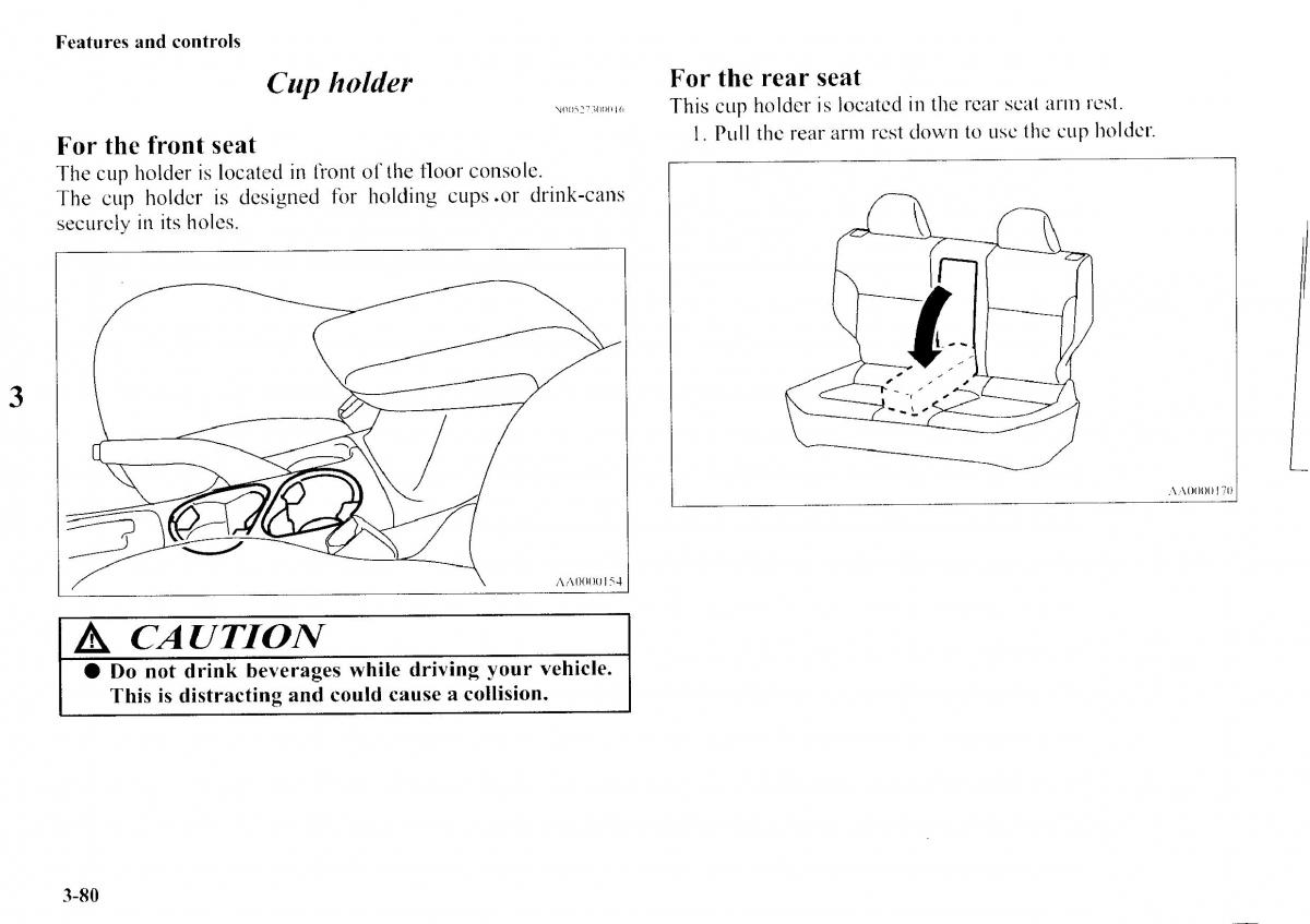 Mitsubishi Outlander I 1 owners manual / page 156