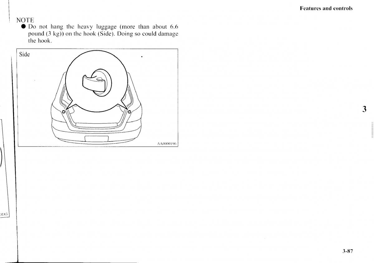 Mitsubishi Outlander I 1 owners manual / page 163