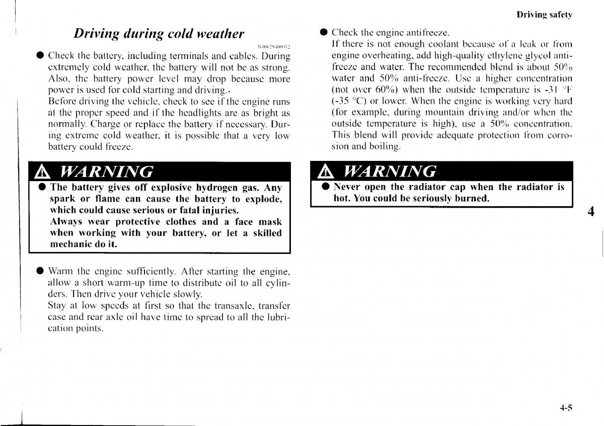 Mitsubishi Outlander I 1 owners manual / page 168