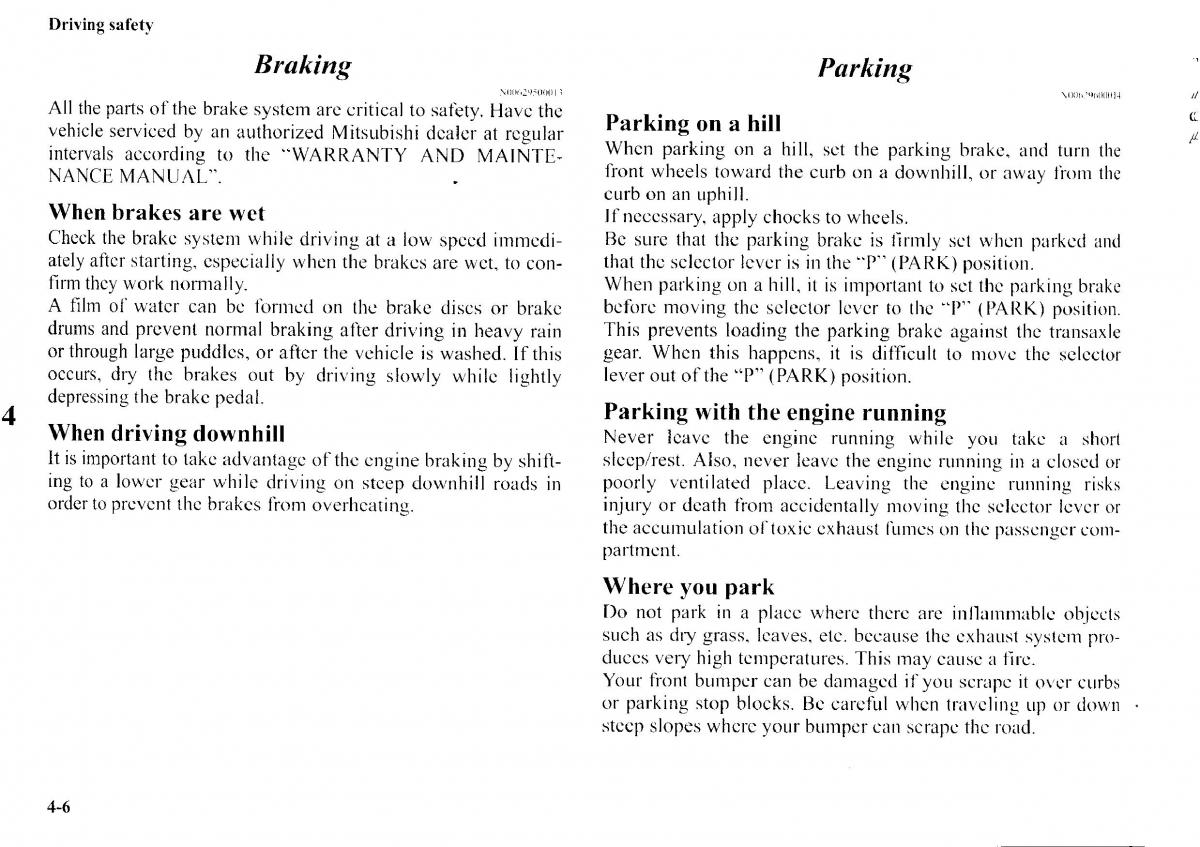 Mitsubishi Outlander I 1 owners manual / page 169