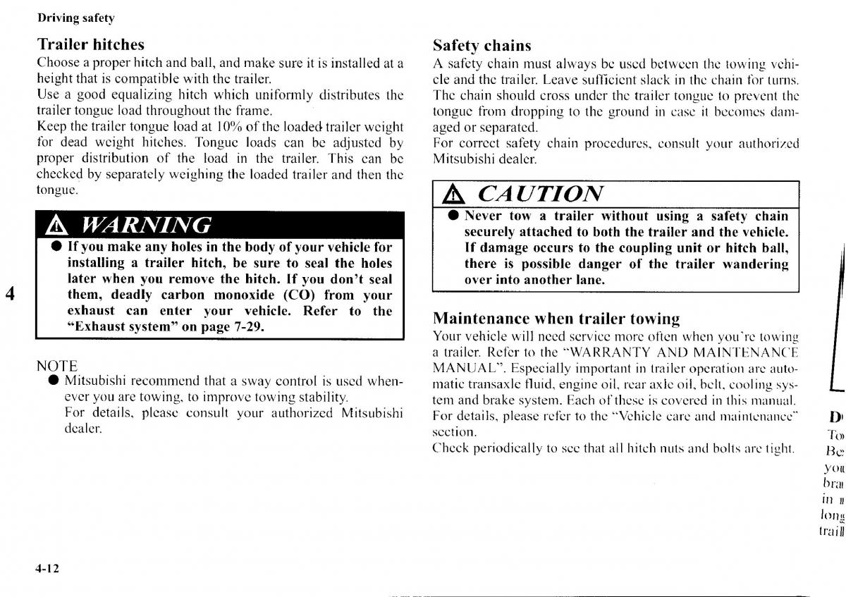 Mitsubishi Outlander I 1 owners manual / page 175