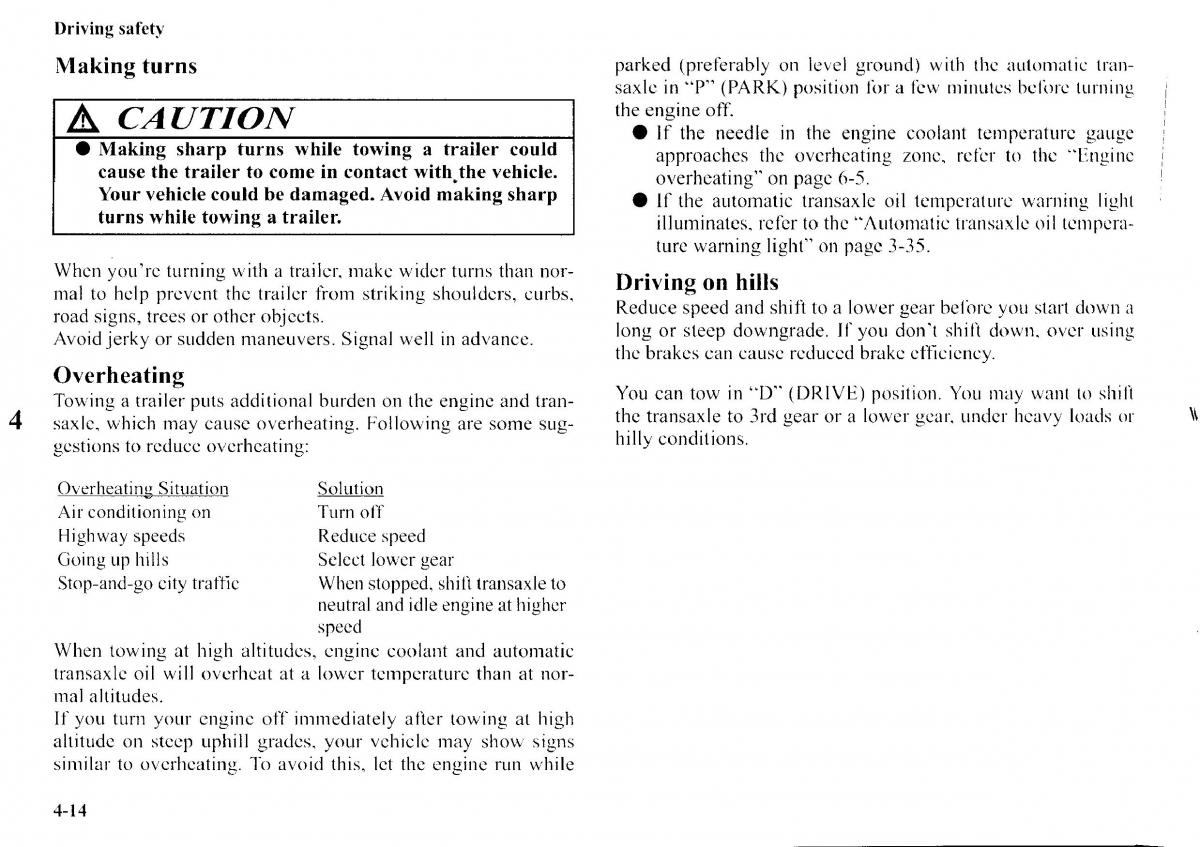 Mitsubishi Outlander I 1 owners manual / page 177