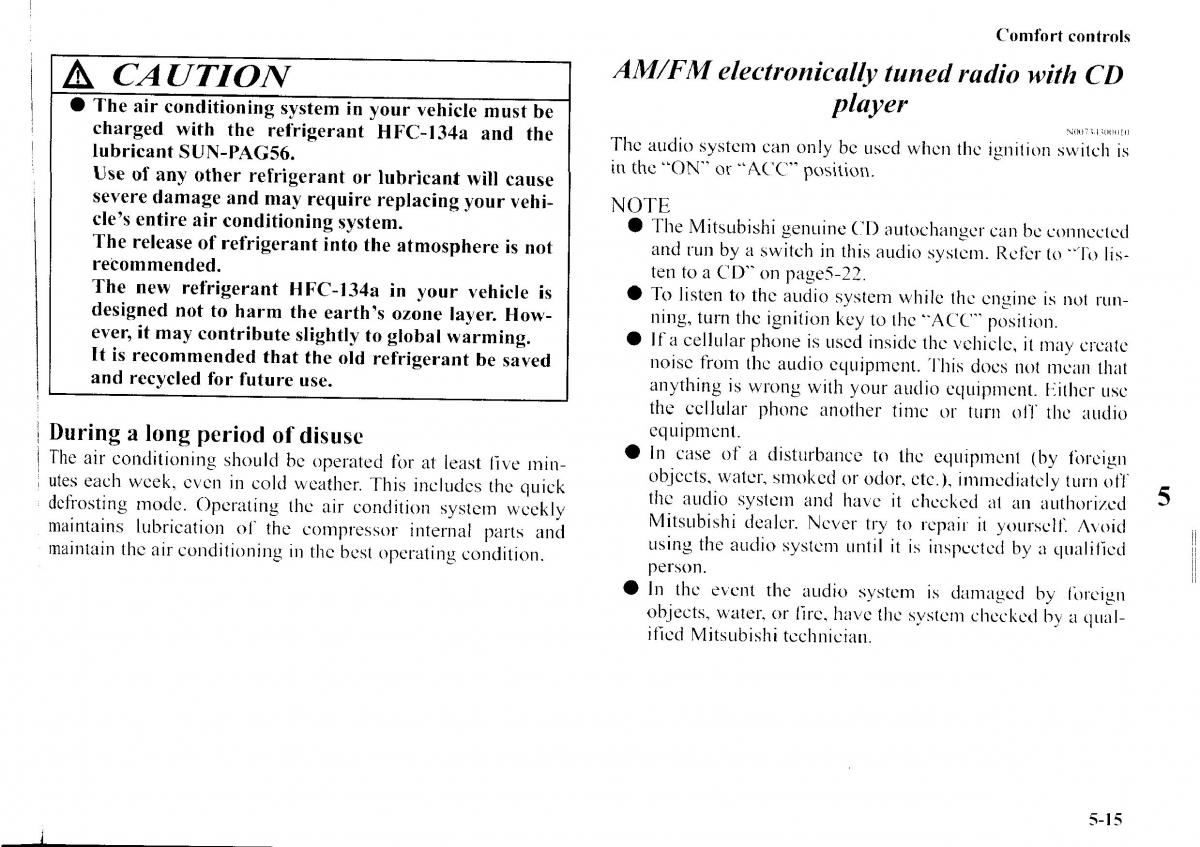 Mitsubishi Outlander I 1 owners manual / page 193