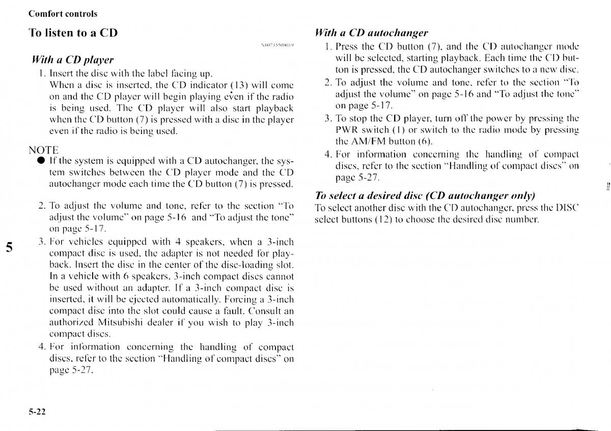 Mitsubishi Outlander I 1 owners manual / page 200