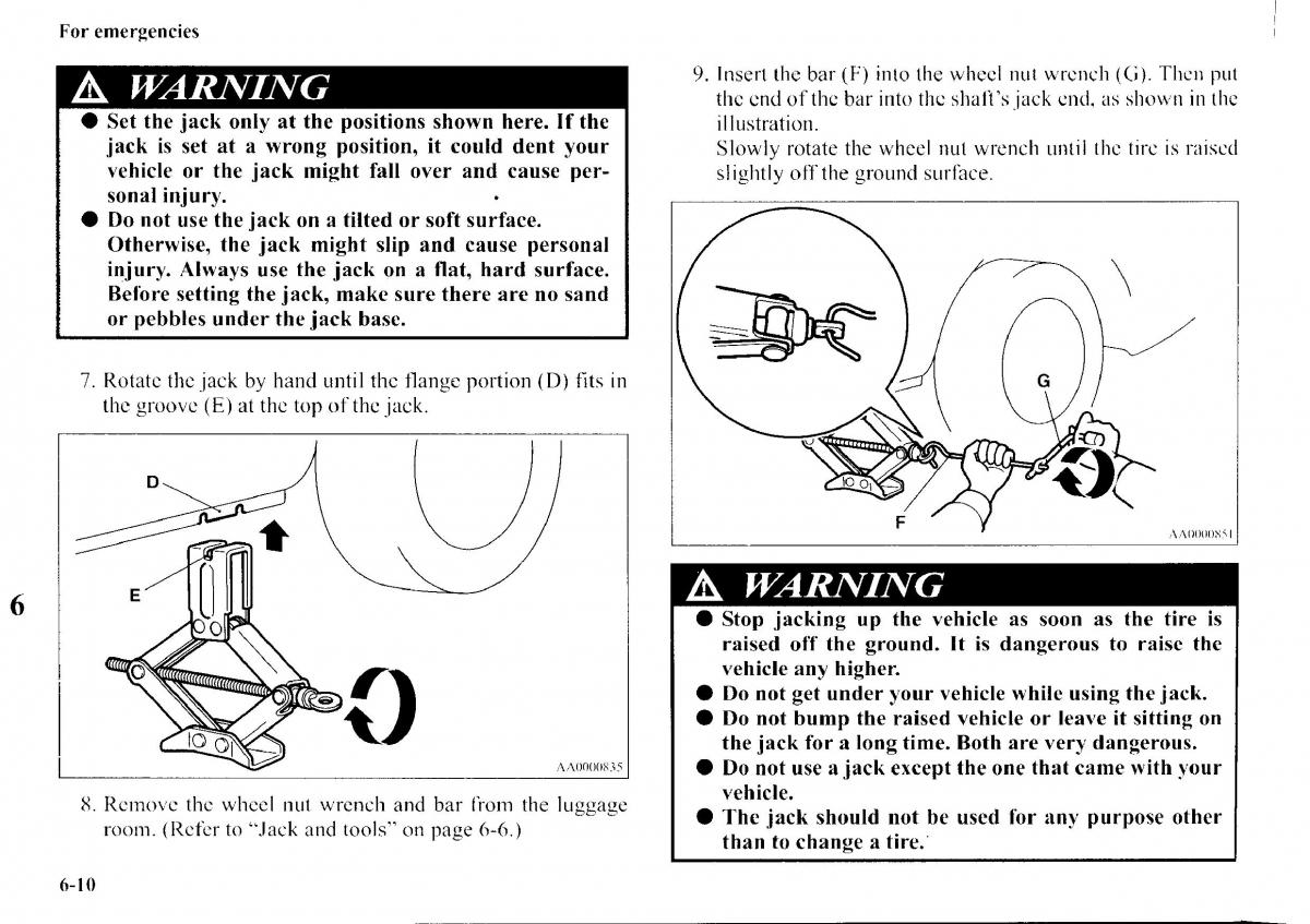 Mitsubishi Outlander I 1 owners manual / page 220