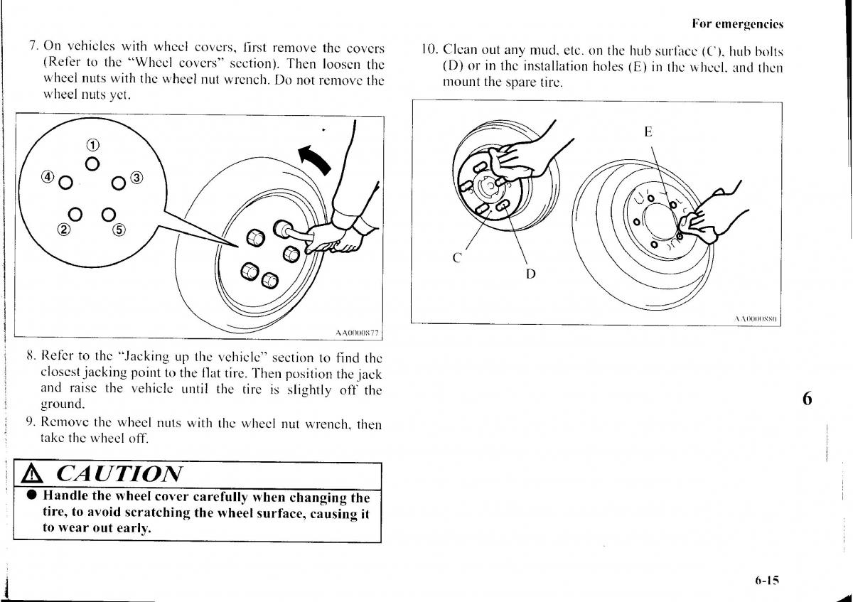 Mitsubishi Outlander I 1 owners manual / page 225