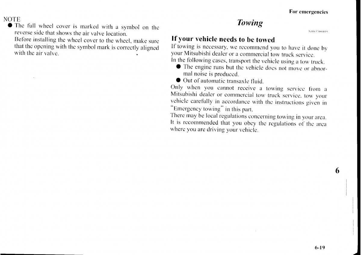 Mitsubishi Outlander I 1 owners manual / page 229