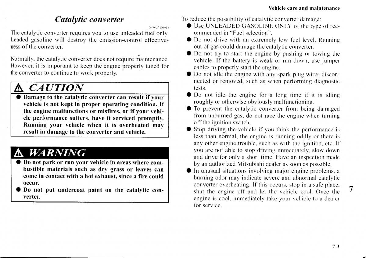 Mitsubishi Outlander I 1 owners manual / page 239