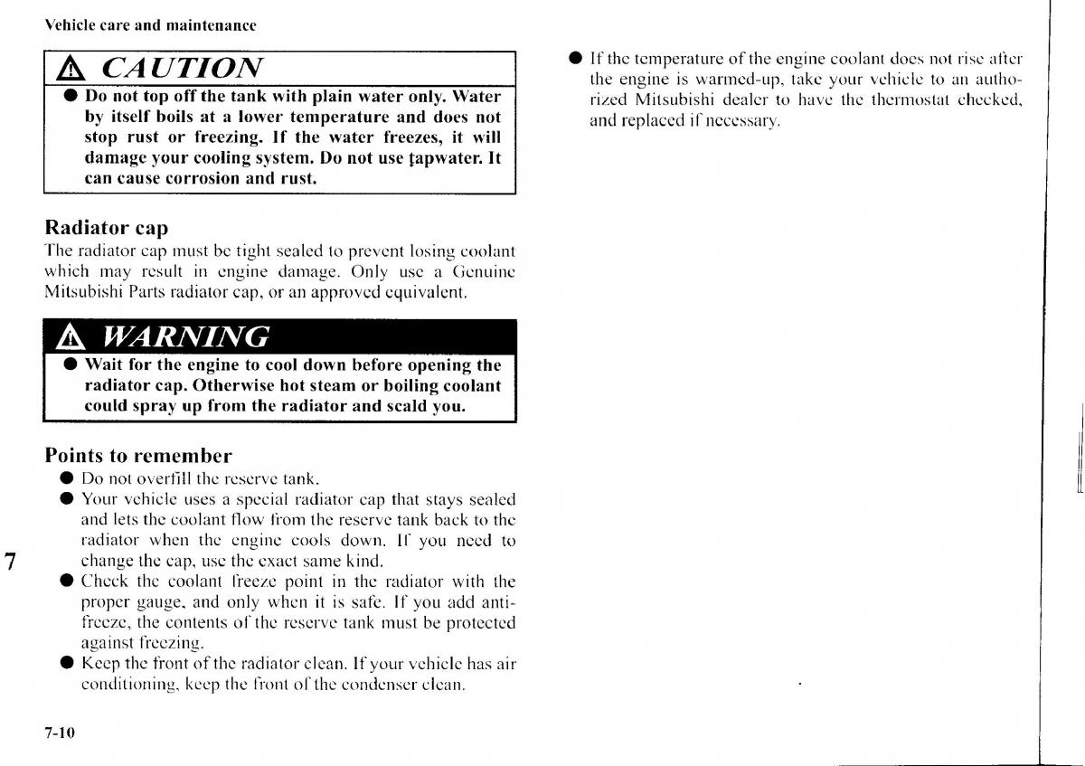 Mitsubishi Outlander I 1 owners manual / page 246