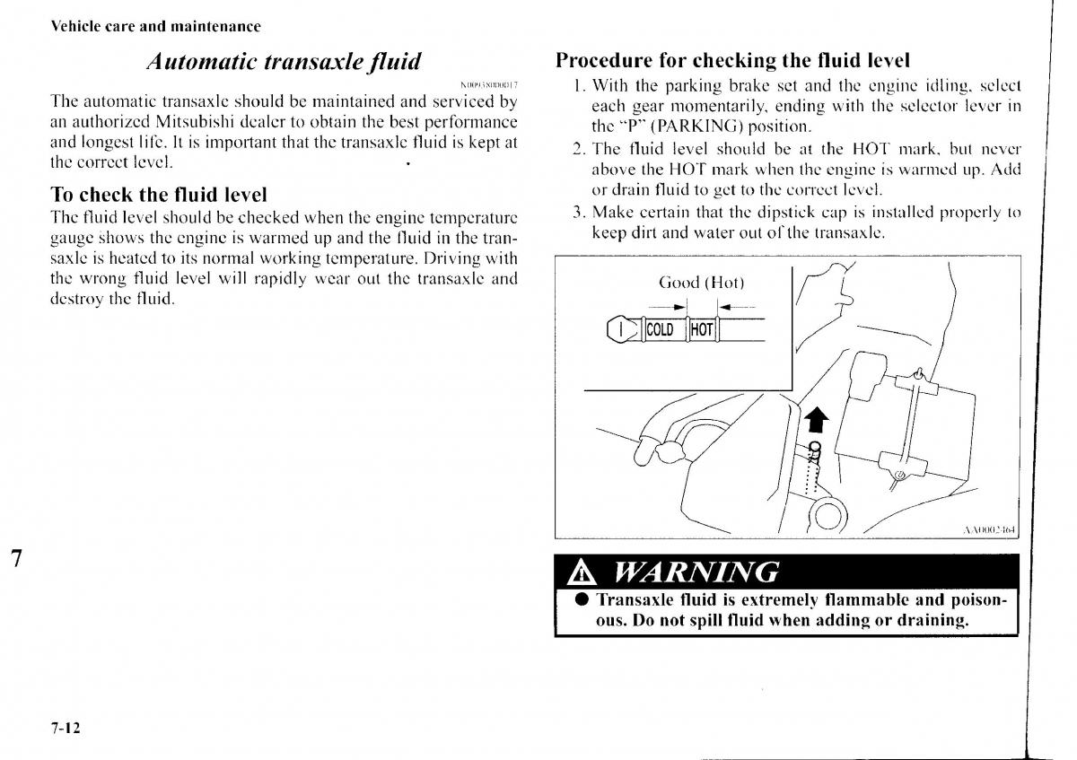 Mitsubishi Outlander I 1 owners manual / page 248