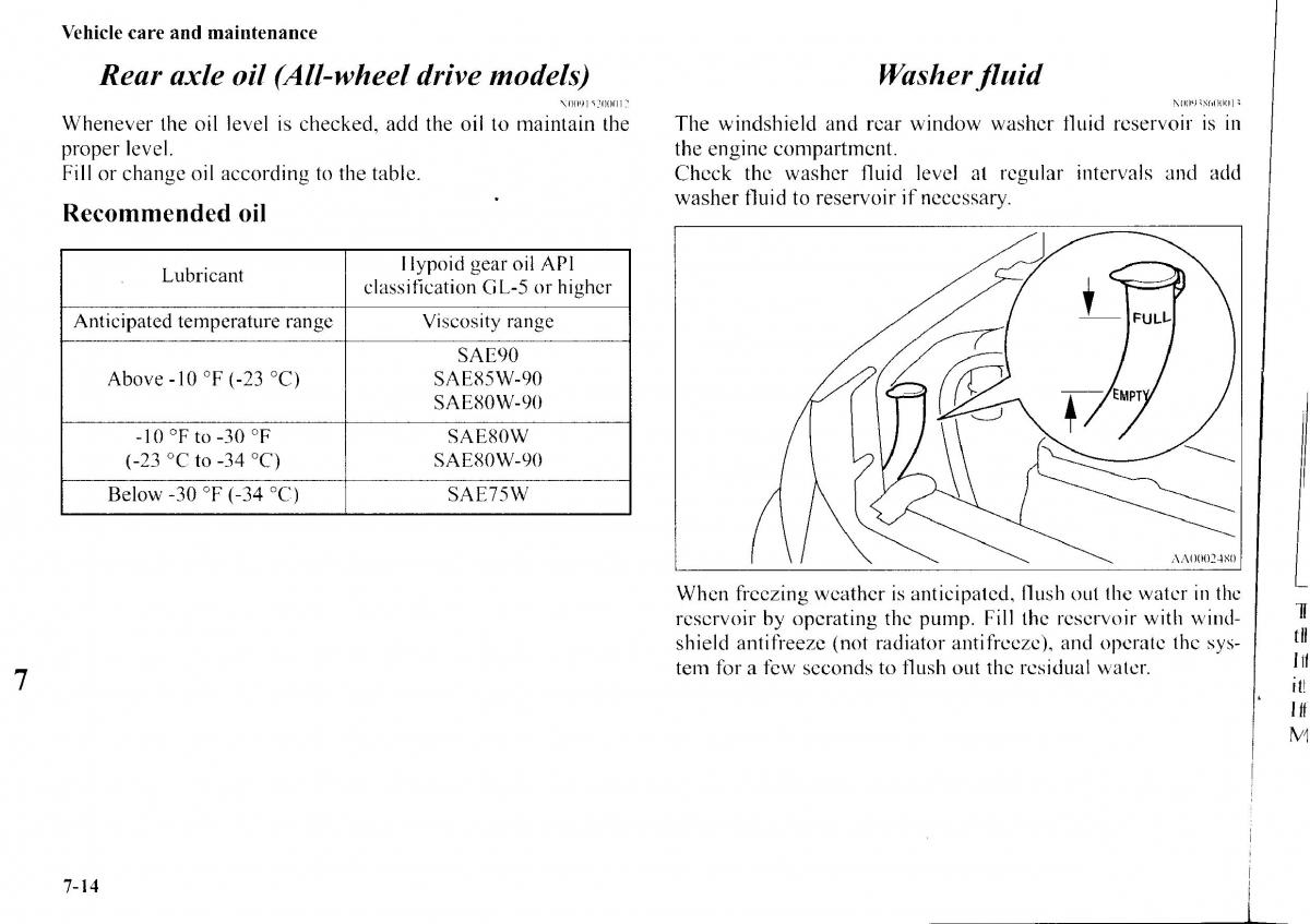 Mitsubishi Outlander I 1 owners manual / page 250