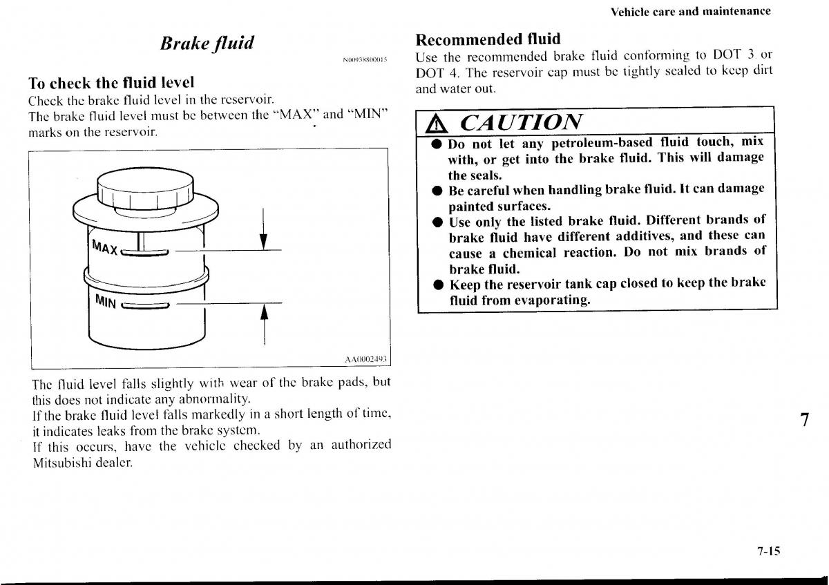 Mitsubishi Outlander I 1 owners manual / page 251