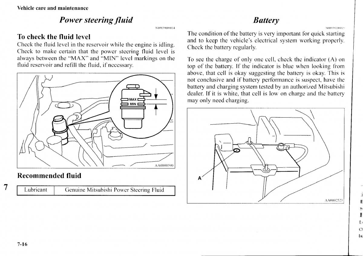 Mitsubishi Outlander I 1 owners manual / page 252