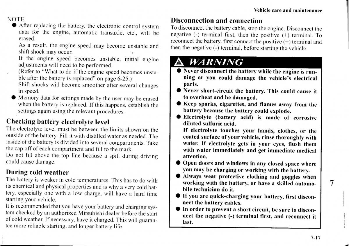 Mitsubishi Outlander I 1 owners manual / page 253