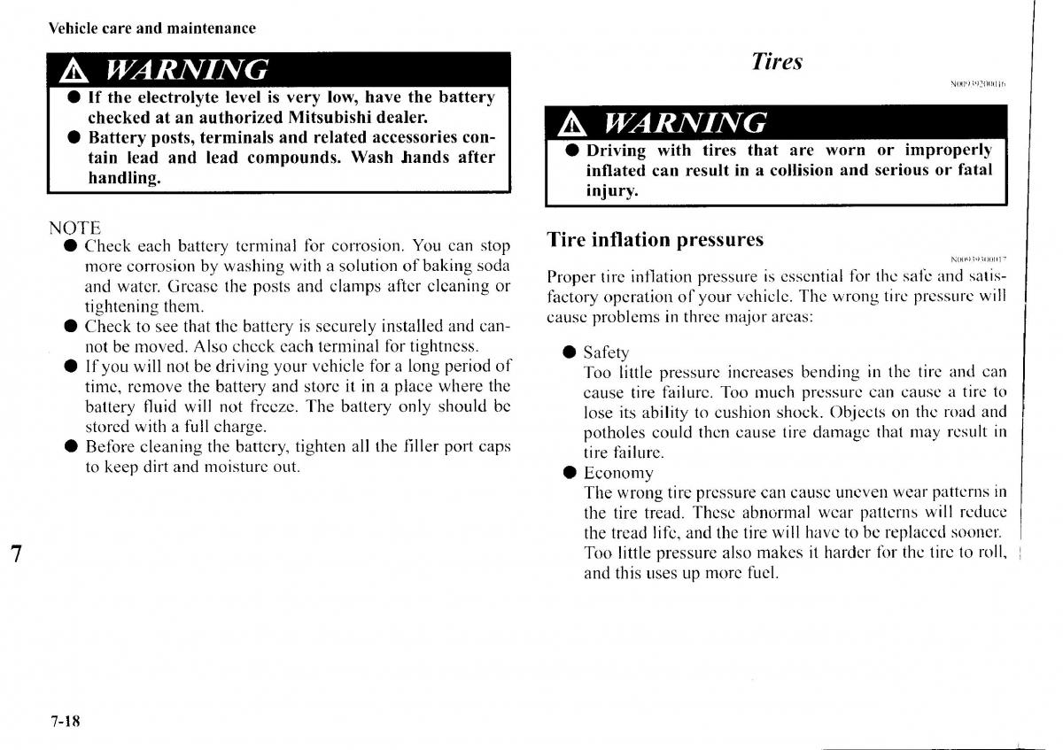 Mitsubishi Outlander I 1 owners manual / page 254