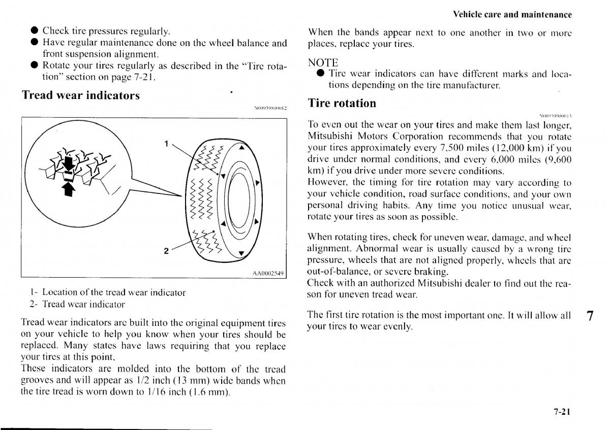 Mitsubishi Outlander I 1 owners manual / page 257