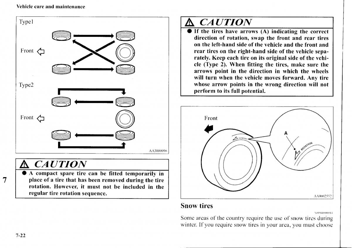 Mitsubishi Outlander I 1 owners manual / page 258