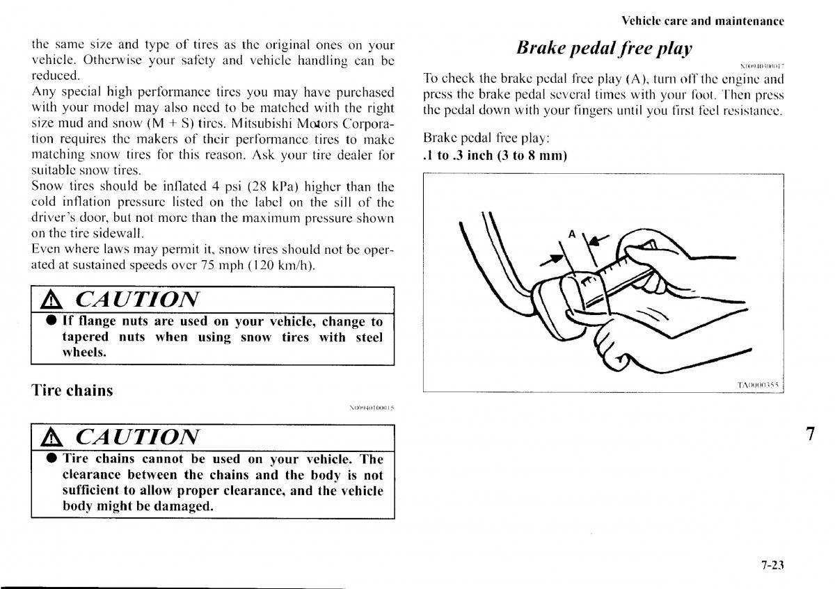 Mitsubishi Outlander I 1 owners manual / page 259