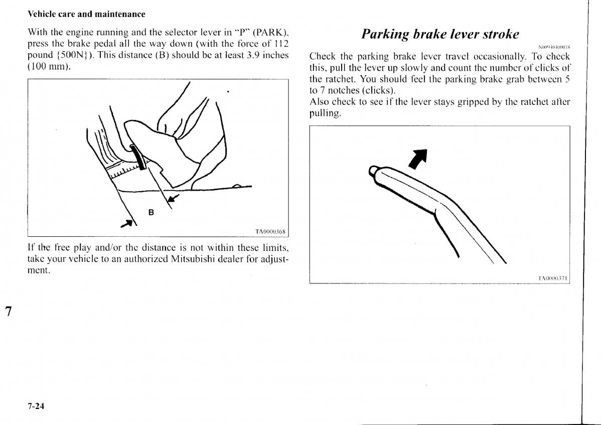 Mitsubishi Outlander I 1 owners manual / page 260