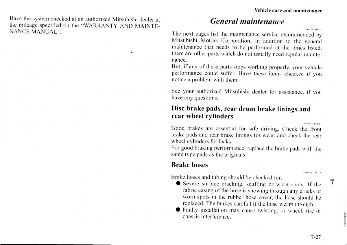 Mitsubishi Outlander I 1 owners manual / page 263