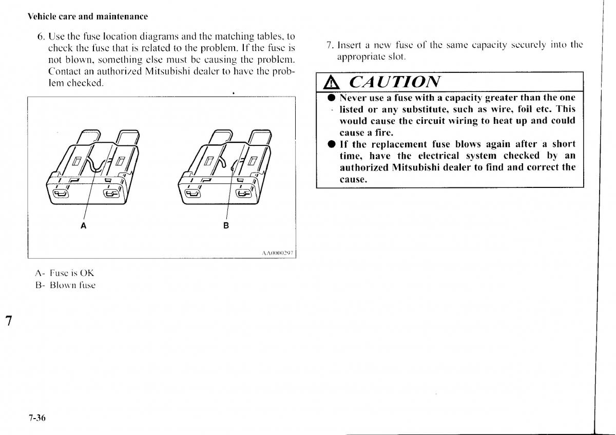 Mitsubishi Outlander I 1 owners manual / page 272