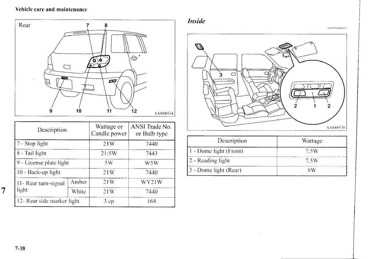 Mitsubishi Outlander I 1 owners manual / page 274