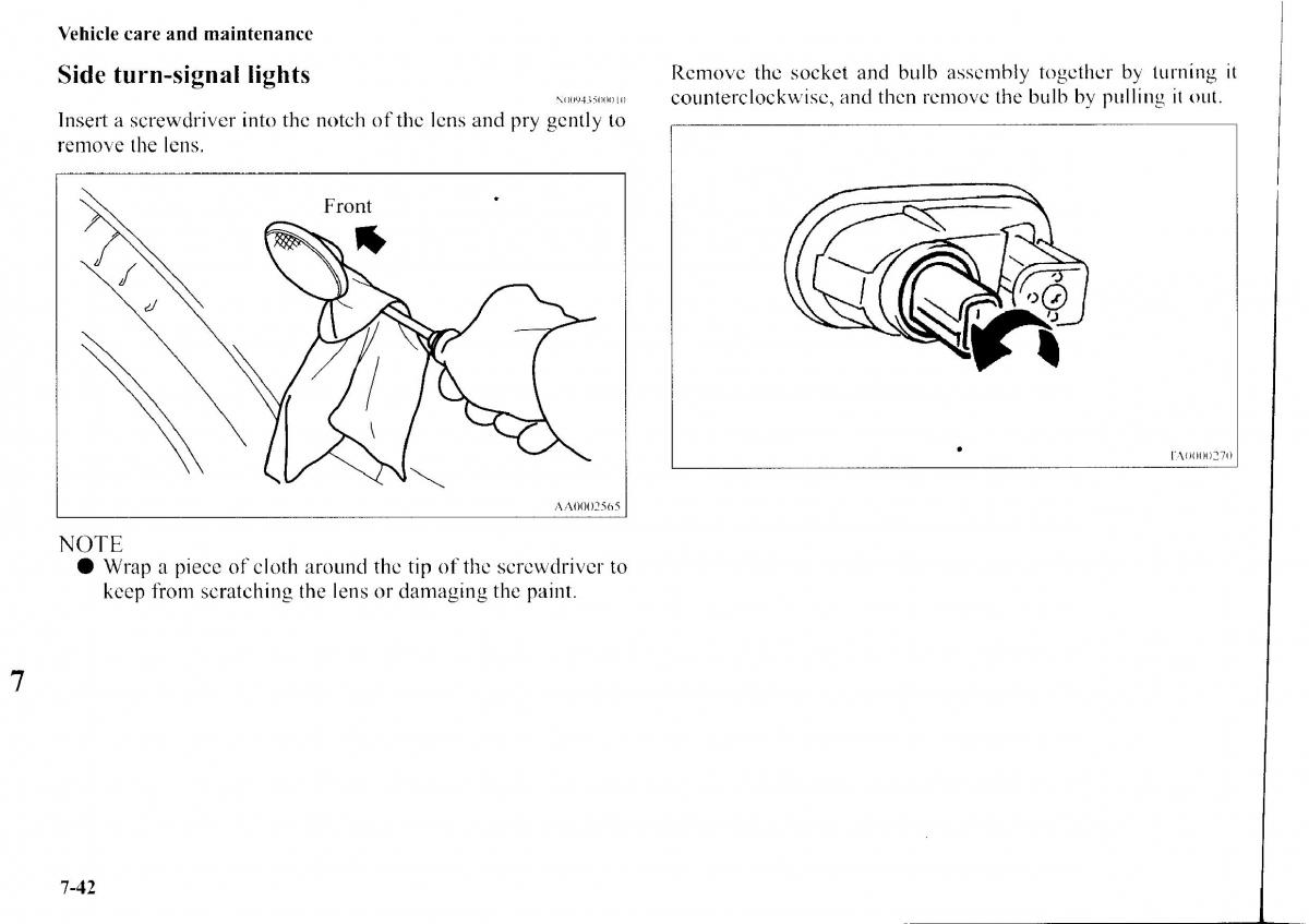 Mitsubishi Outlander I 1 owners manual / page 278