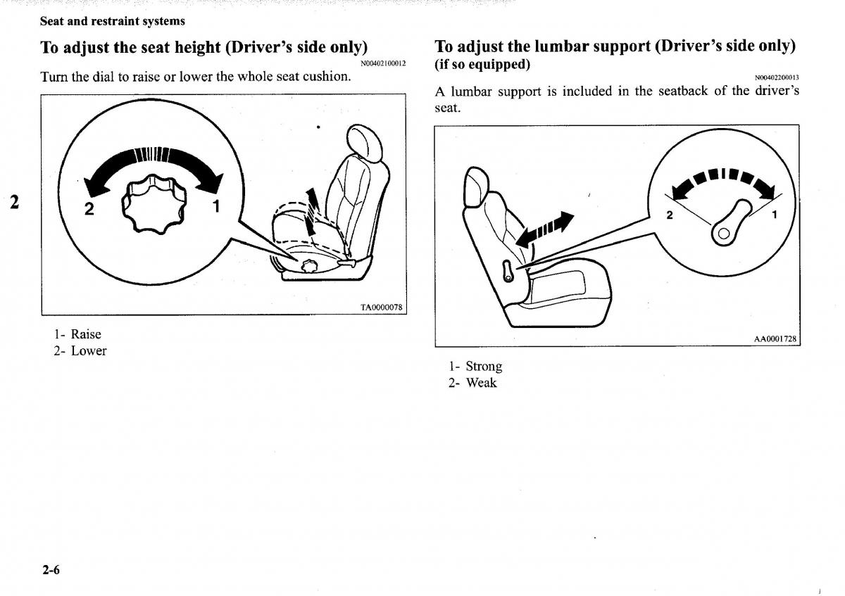 Mitsubishi Outlander I 1 owners manual / page 30