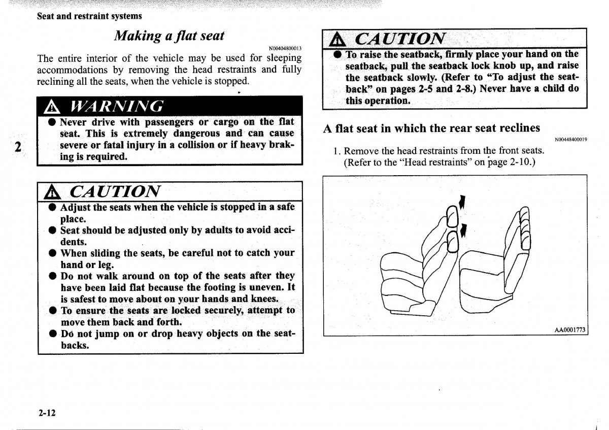 Mitsubishi Outlander I 1 owners manual / page 36