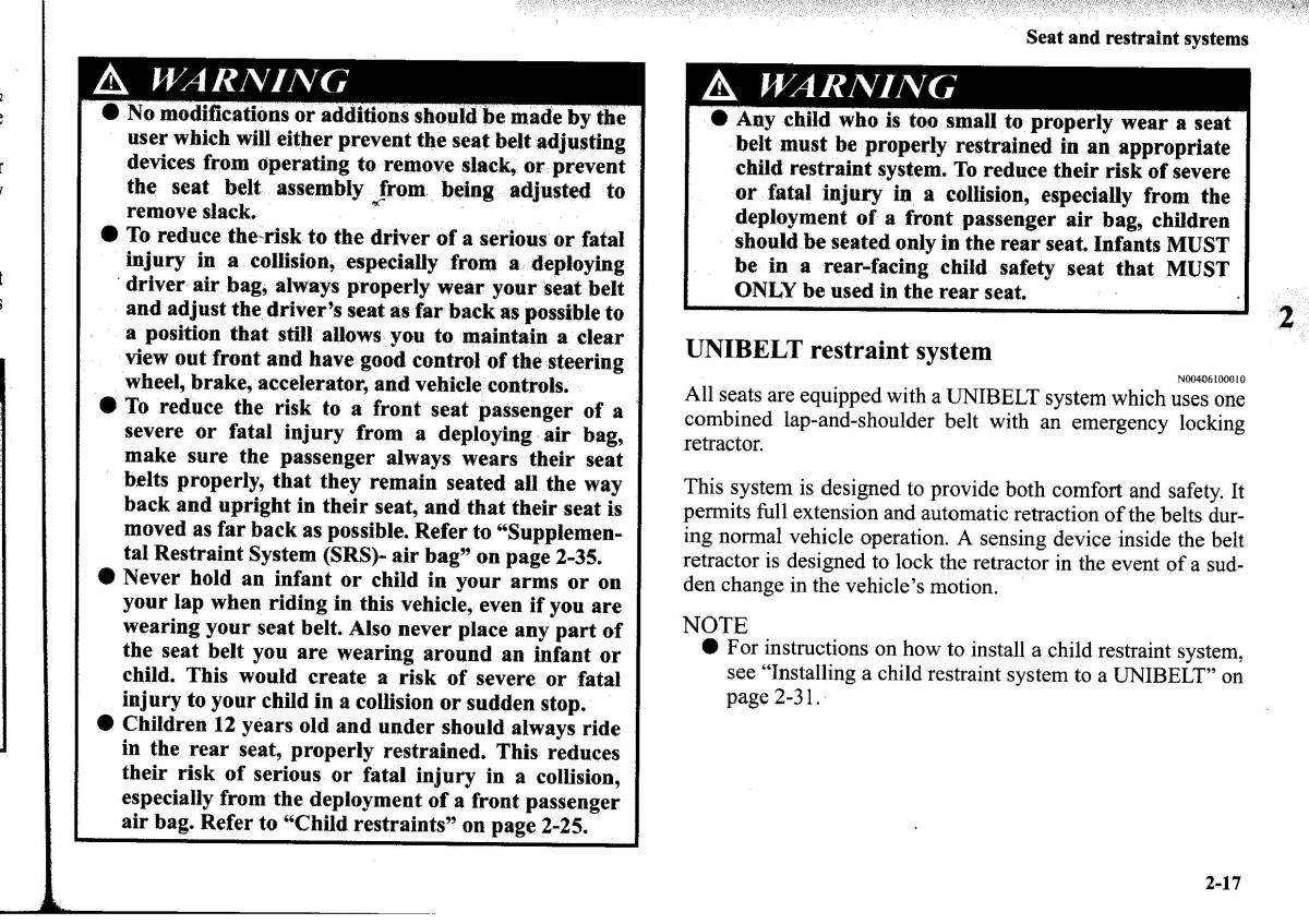 manual  Mitsubishi Outlander I 1 owners manual / page 41