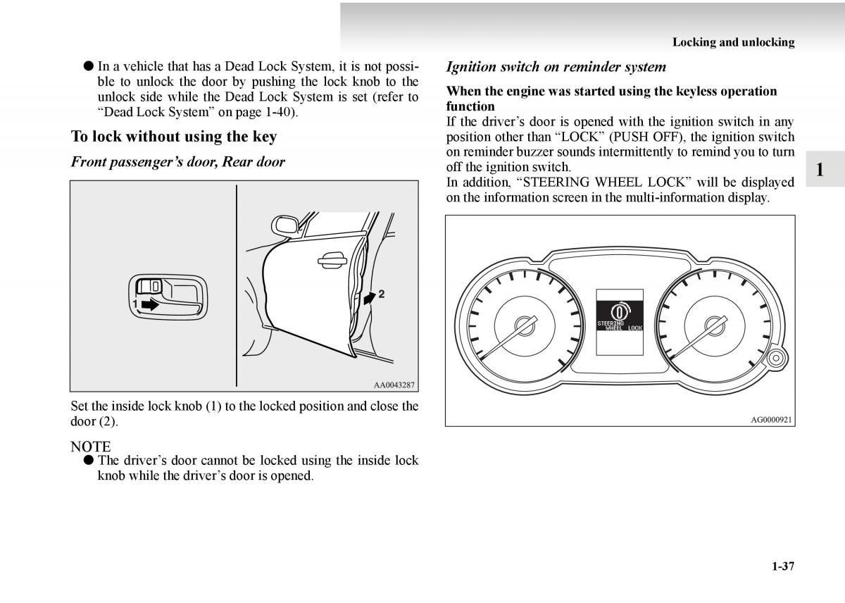 Mitsubishi Outlander II 2 owners manual / page 57