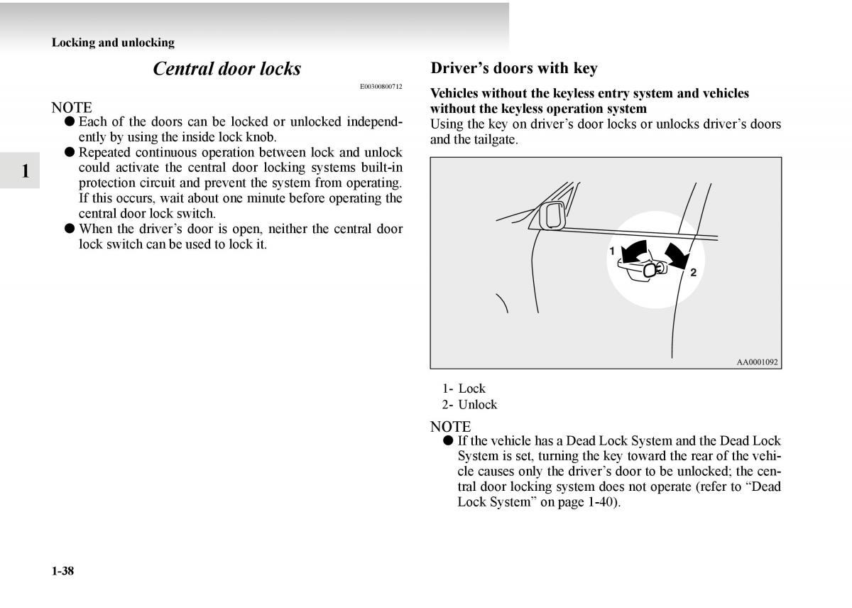 Mitsubishi Outlander II 2 owners manual / page 58