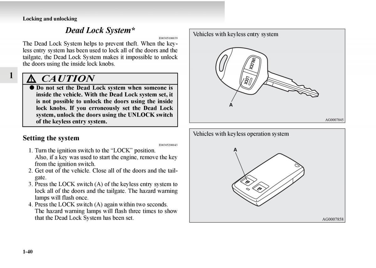 Mitsubishi Outlander II 2 owners manual / page 60