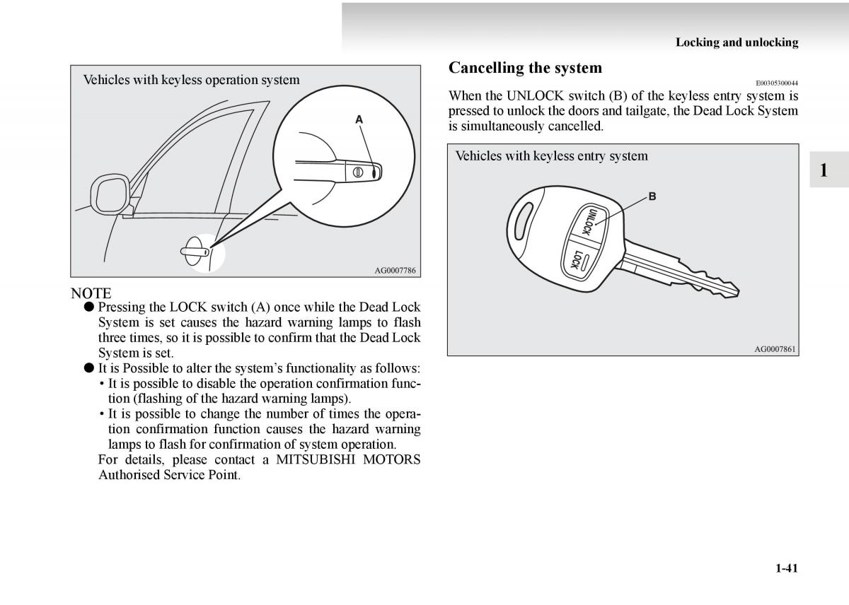 Mitsubishi Outlander II 2 owners manual / page 61