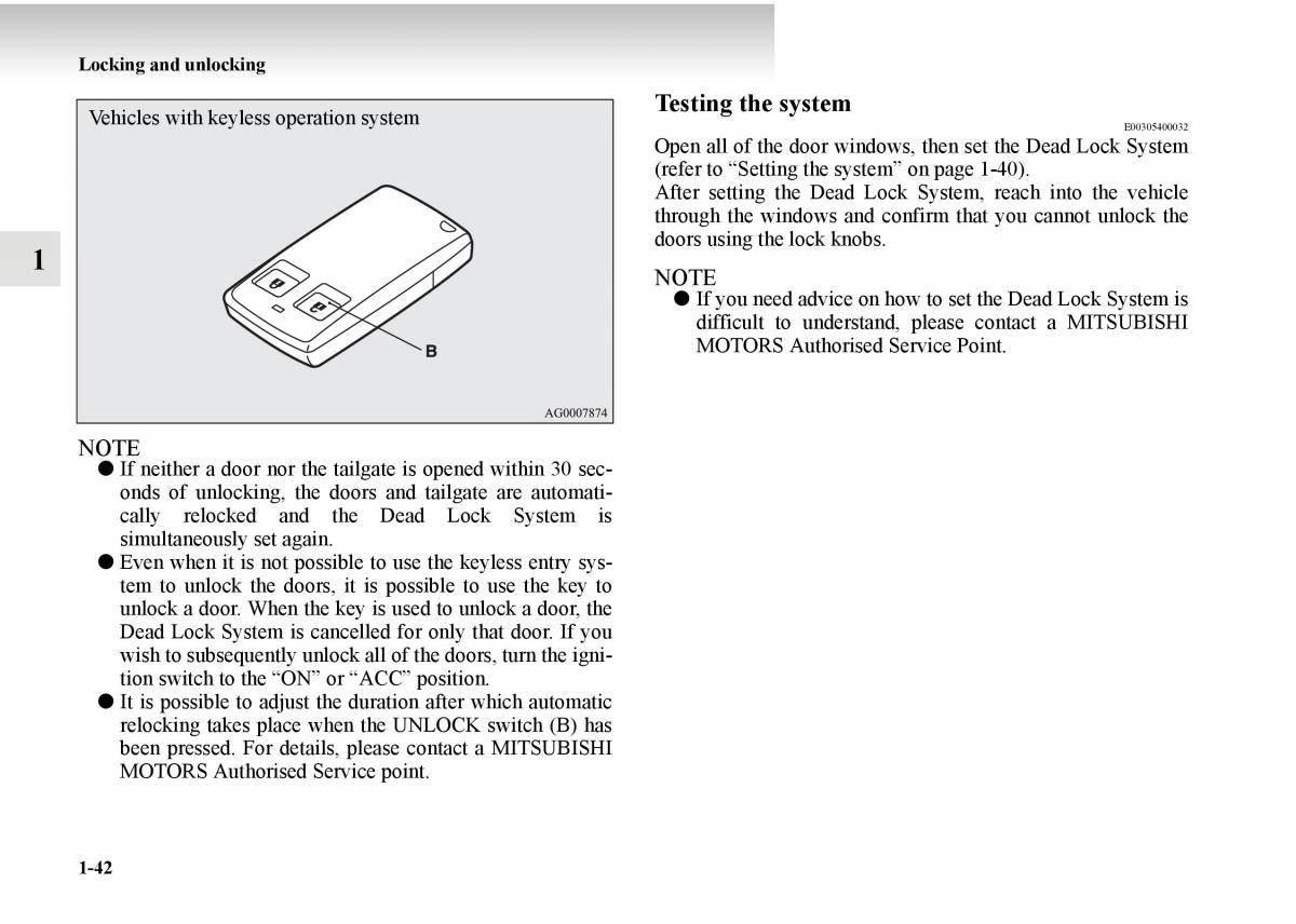 Mitsubishi Outlander II 2 owners manual / page 62