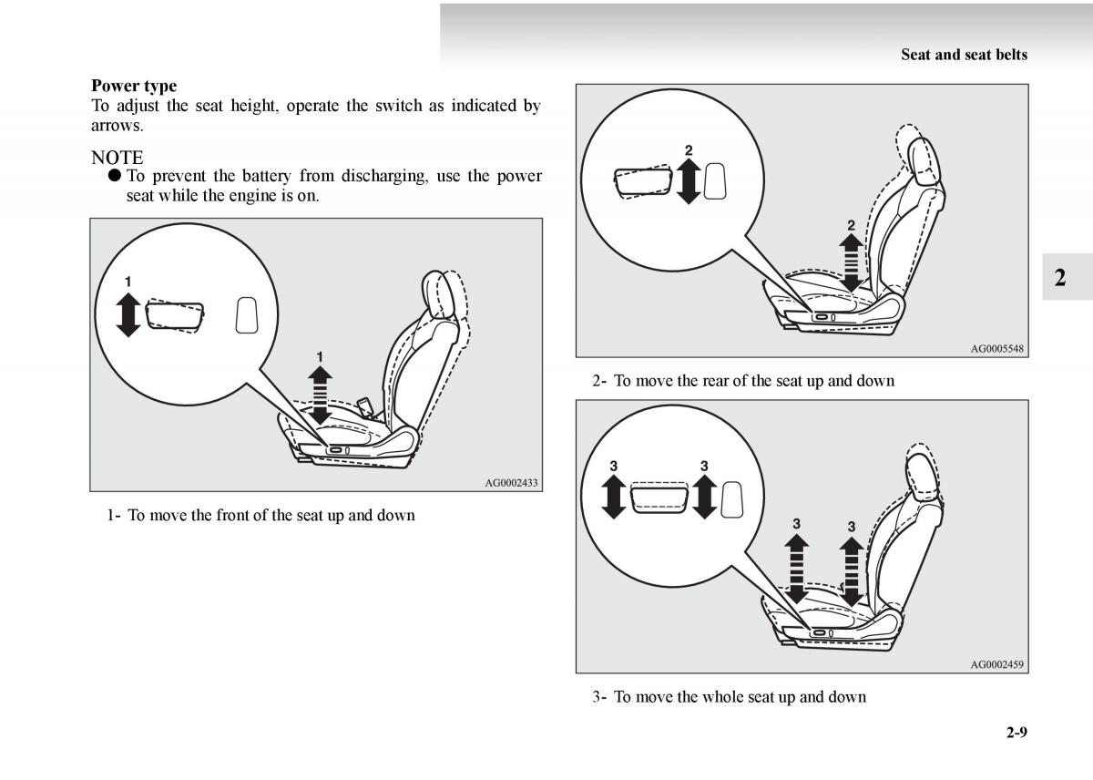 Mitsubishi Outlander II 2 owners manual / page 87