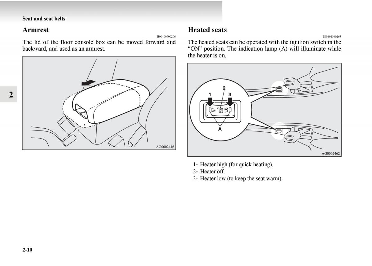 Mitsubishi Outlander II 2 owners manual / page 88