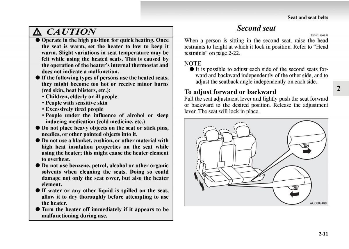 Mitsubishi Outlander II 2 owners manual / page 89