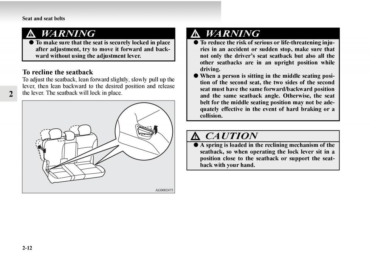 Mitsubishi Outlander II 2 owners manual / page 90