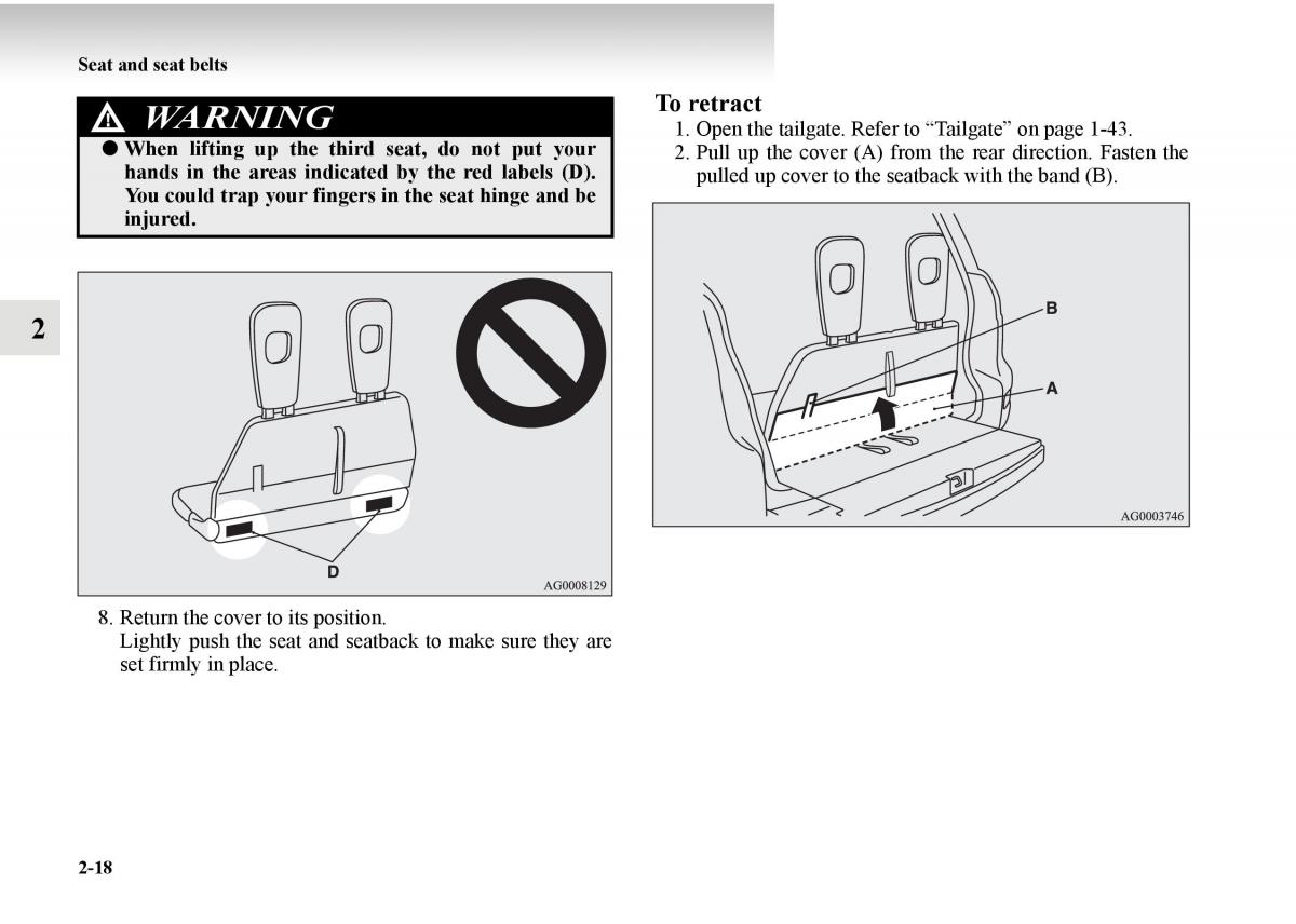 Mitsubishi Outlander II 2 owners manual / page 96