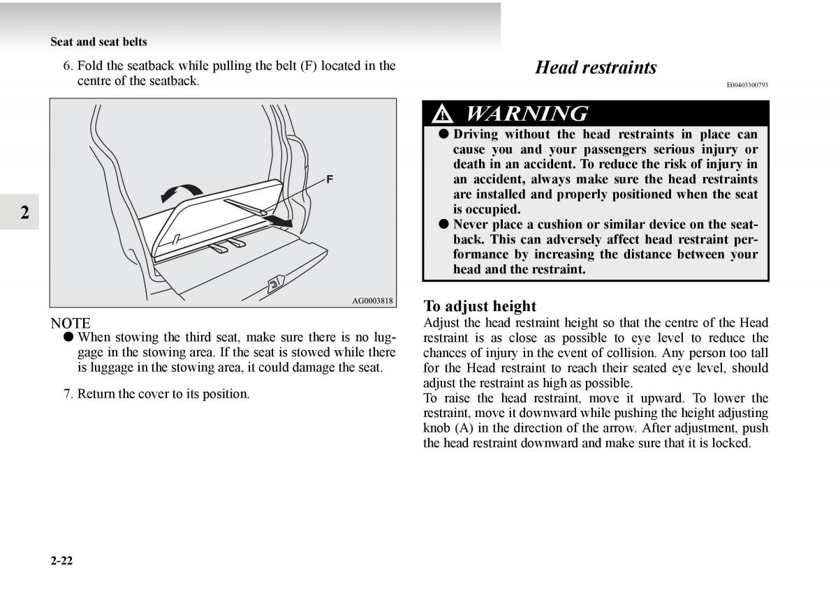 Mitsubishi Outlander II 2 owners manual / page 100