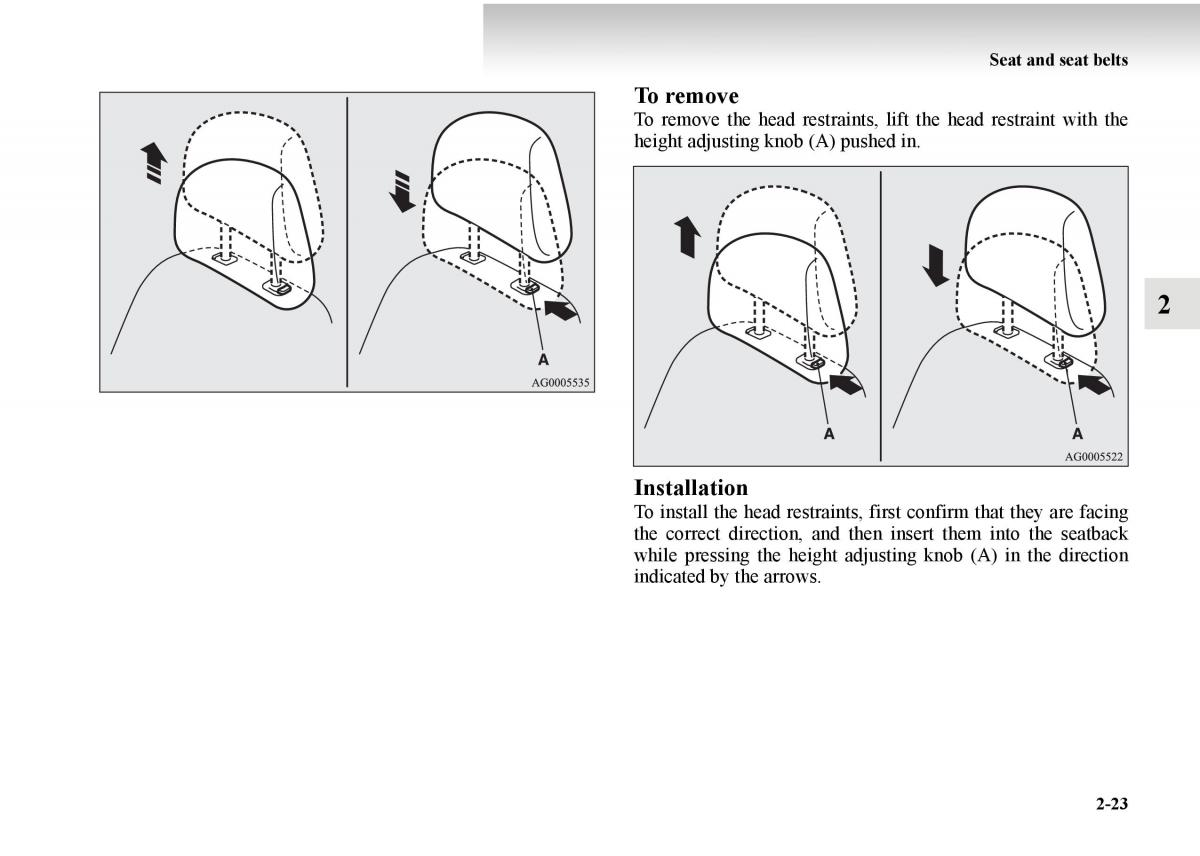 Mitsubishi Outlander II 2 owners manual / page 101