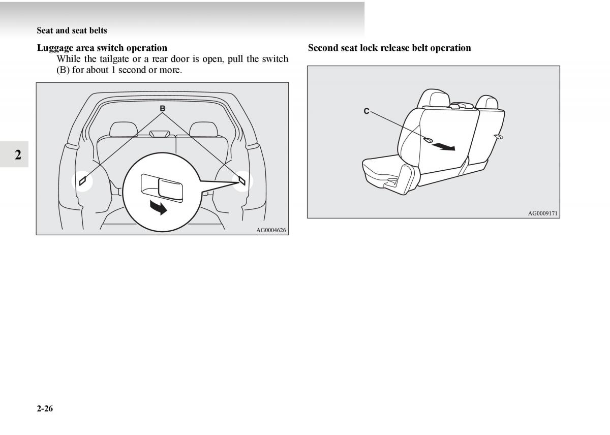 Mitsubishi Outlander II 2 owners manual / page 104