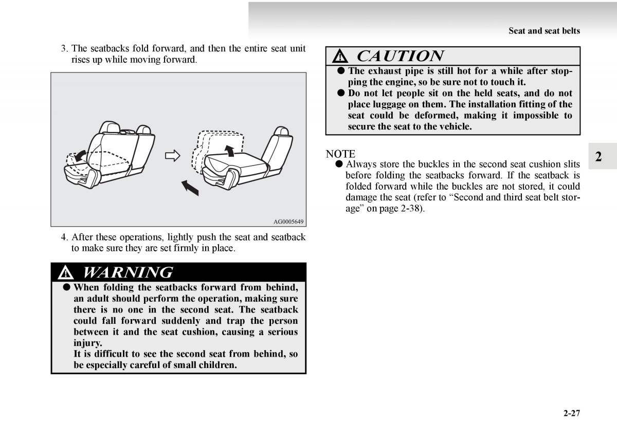 Mitsubishi Outlander II 2 owners manual / page 105