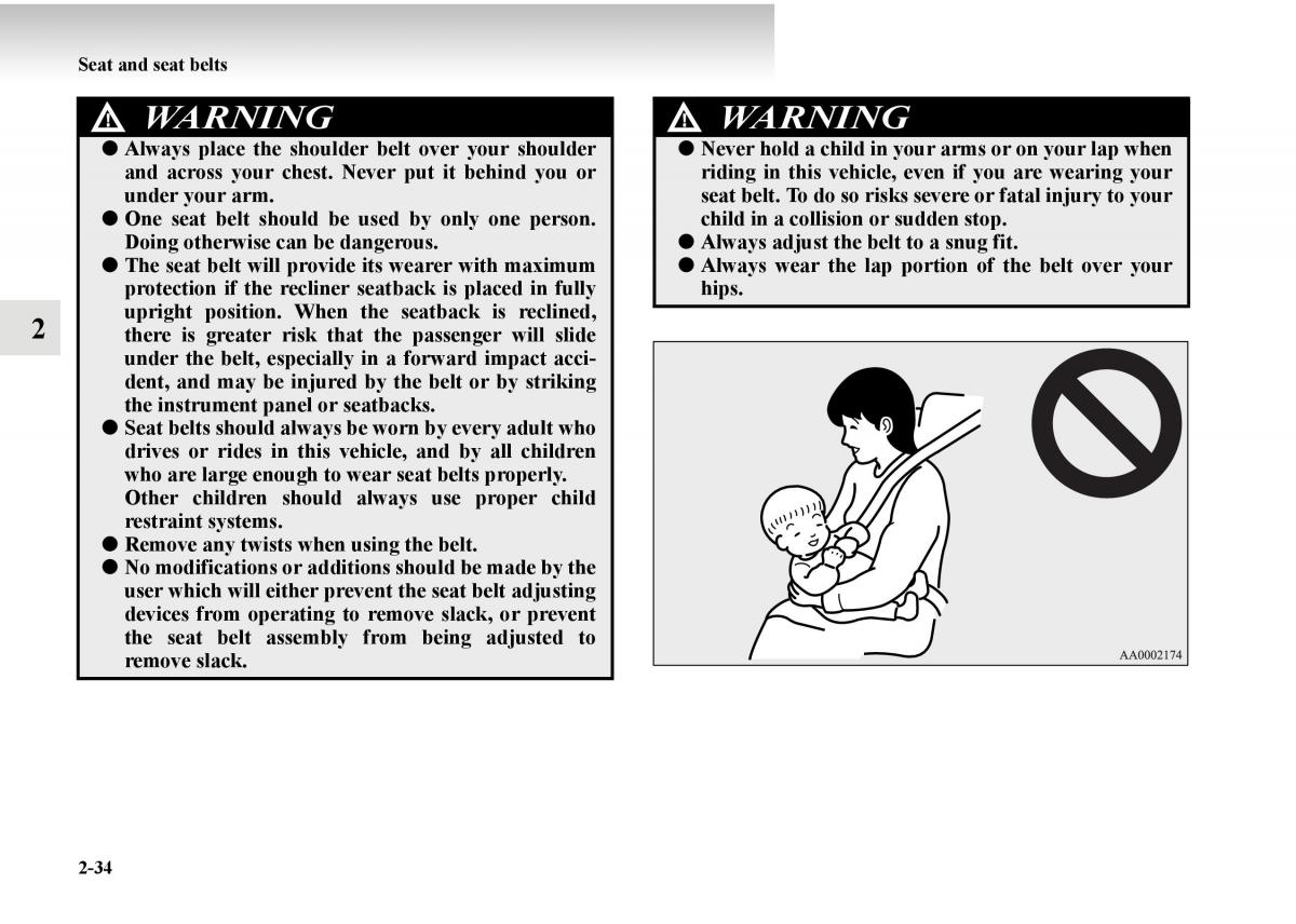 Mitsubishi Outlander II 2 owners manual / page 112