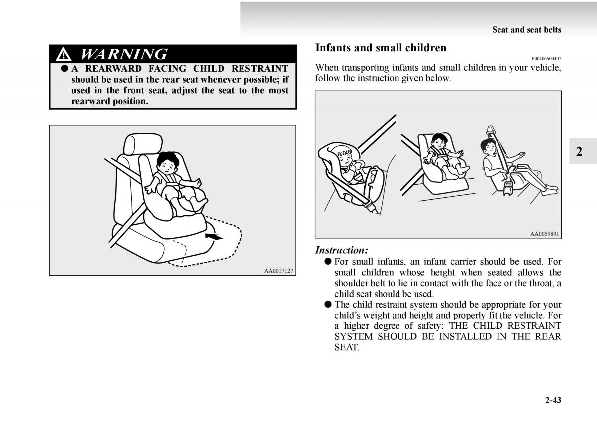 Mitsubishi Outlander II 2 owners manual / page 121