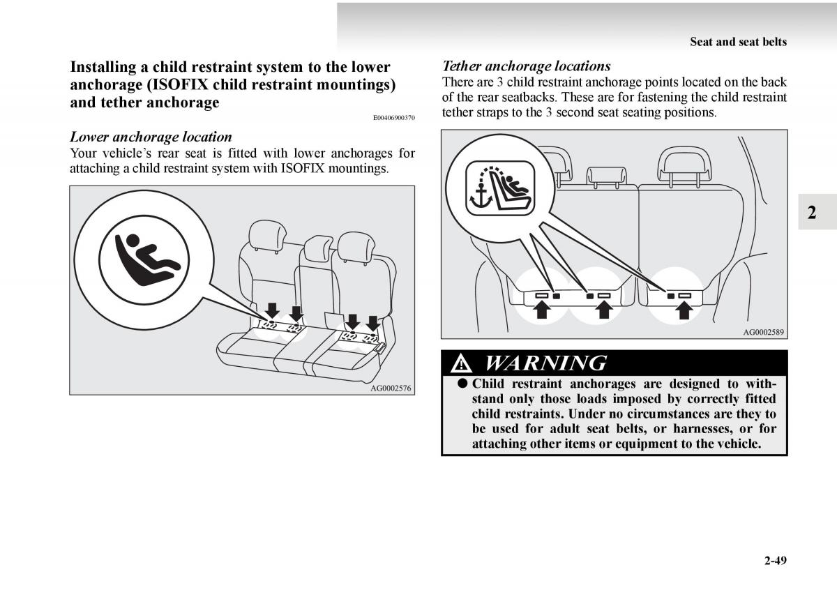 Mitsubishi Outlander II 2 owners manual / page 127