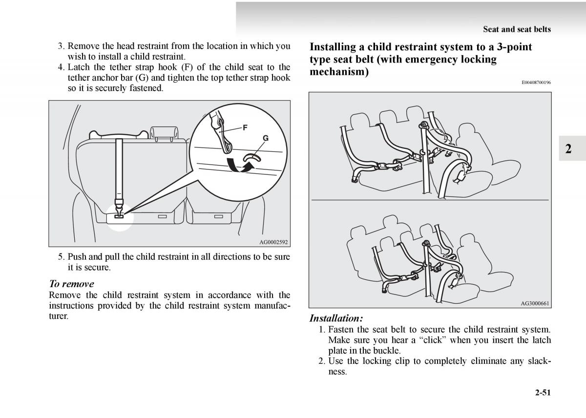 Mitsubishi Outlander II 2 owners manual / page 129