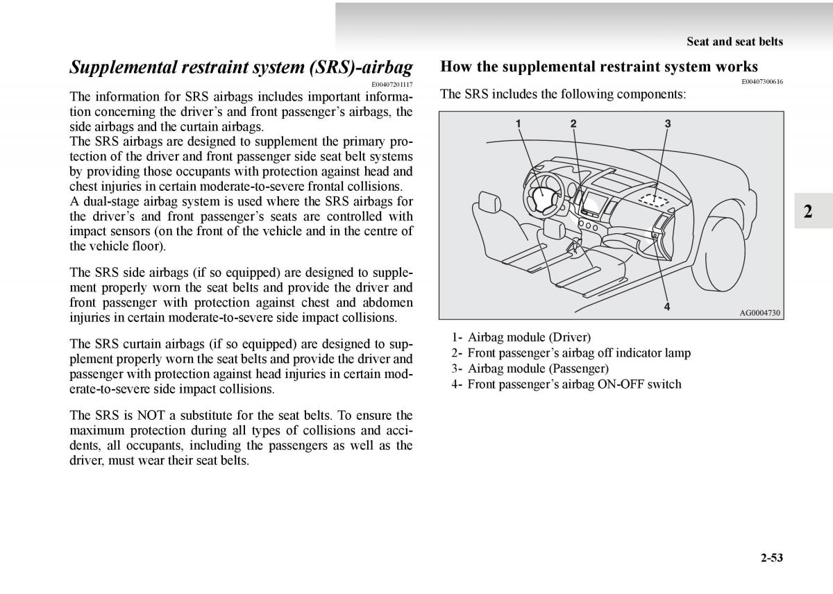 Mitsubishi Outlander II 2 owners manual / page 131