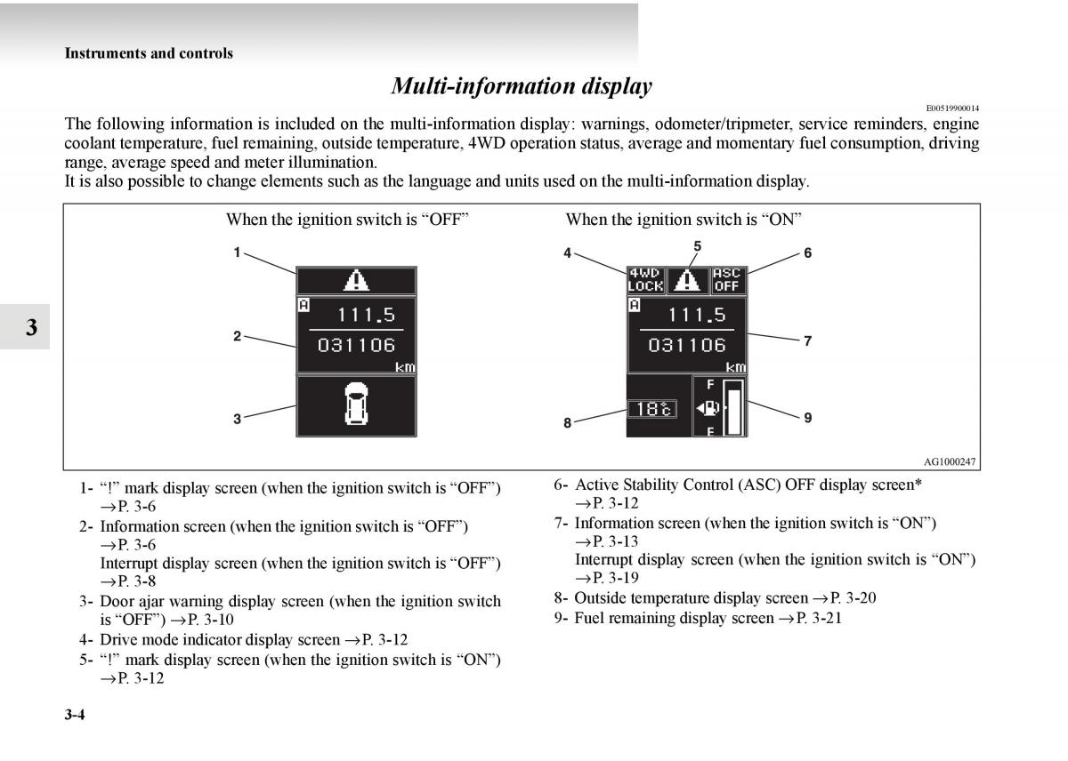 Mitsubishi Outlander II 2 owners manual / page 154